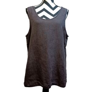 Cynthia Ashby Lagenlook Boho 100% Linen Sz L Tunic Tank